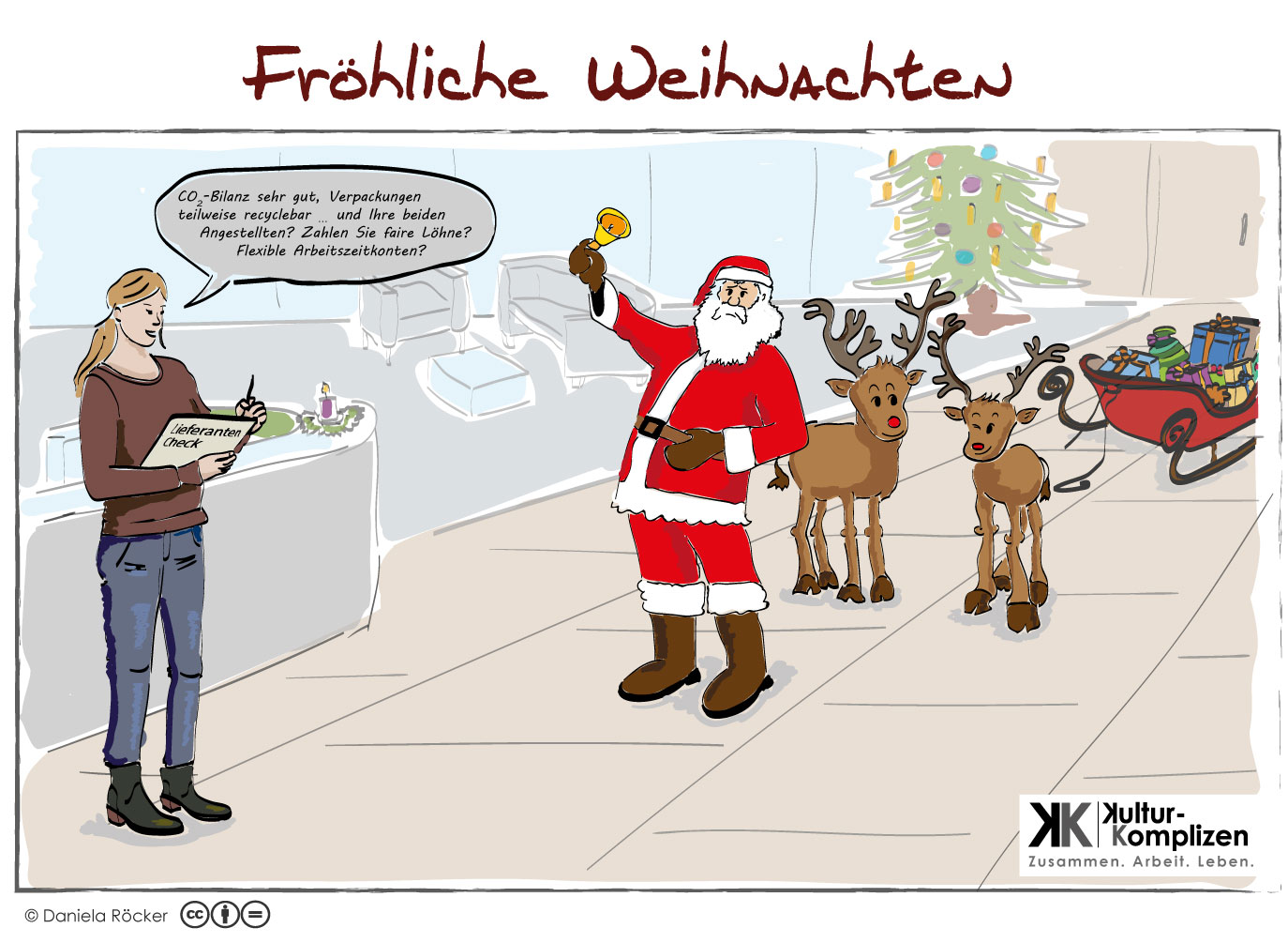 Weihnachten - Lieferanten-Check. Bild: cc Daniela Röcker | Kultur-Komplizen